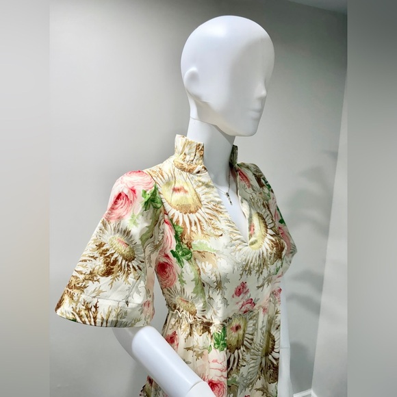Tuckernuck Crawford Dress M Sun Faded Floral Mini Ruffle Cotton Dress NWT - Picture 7 of 13